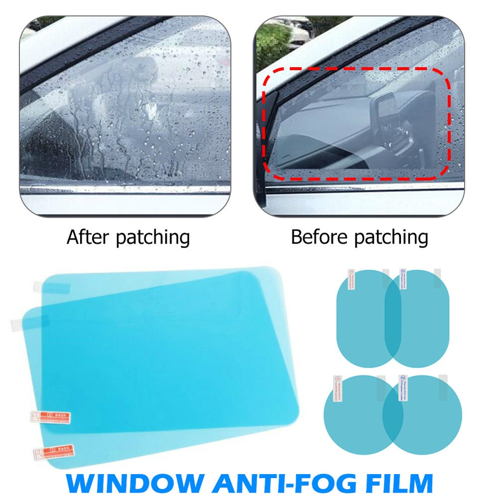 Espejo retrovisor lateral de coche de 2/4 Uds., Película antiniebla impermeable, película de vidrio para ventana lateral que puede proteger su visión al conducir en días lluviosos #8