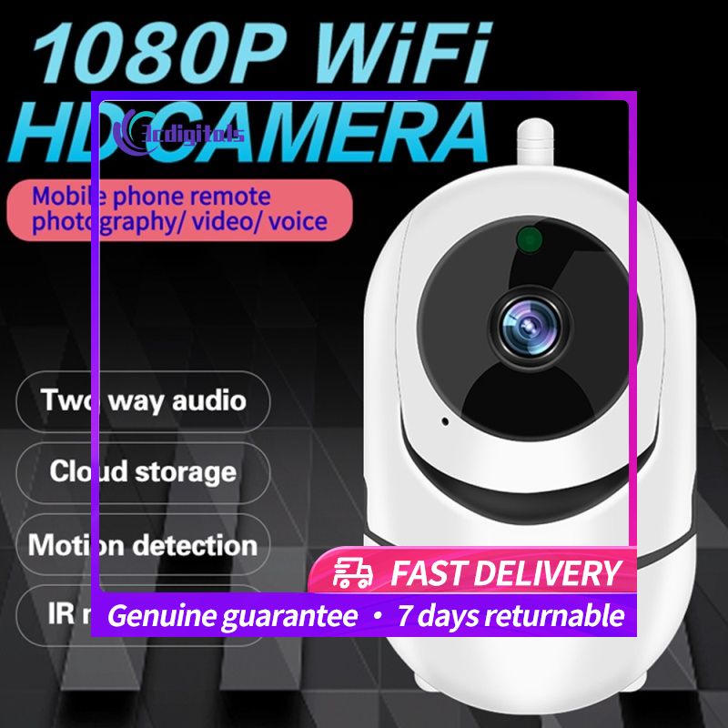 1080P HD Wi-fi Cámara Video Monitor de bebé de dos vías audio visión nocturna de seguridad para el hogar 