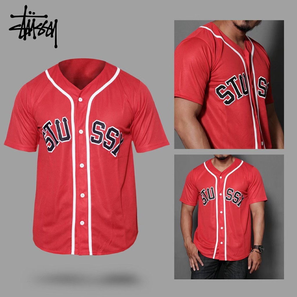 Polera de béisbol Premium Red STUSSY/Polera de béisbol unisex