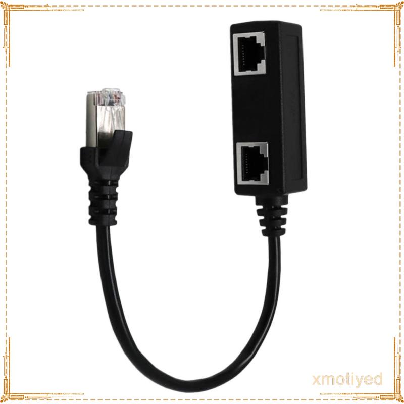Image of 1 a 2 puertos Ethernet Switch RJ45 Y Splitter Adaptador Cable para CAT 5/6 LAN #5