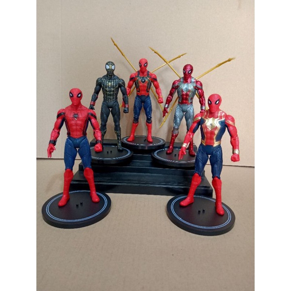 Spiderman Iron Spider Spiderman oro negro No way Home figura de acción  juguetes | Shopee Colombia