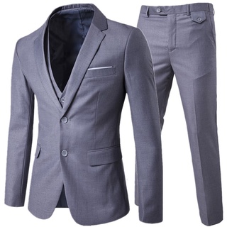 Trajes de lino vintage de 3 piezas chaleco pantalones smokedo for bodas y negocios chaqueta delgada de moda casual blazer 