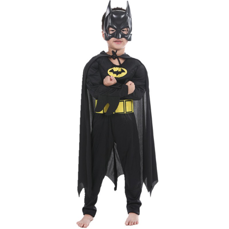 Disfraces De Batman Muscular Para Niños Con Máscara Capa Fancy Dres |  Shopee Colombia