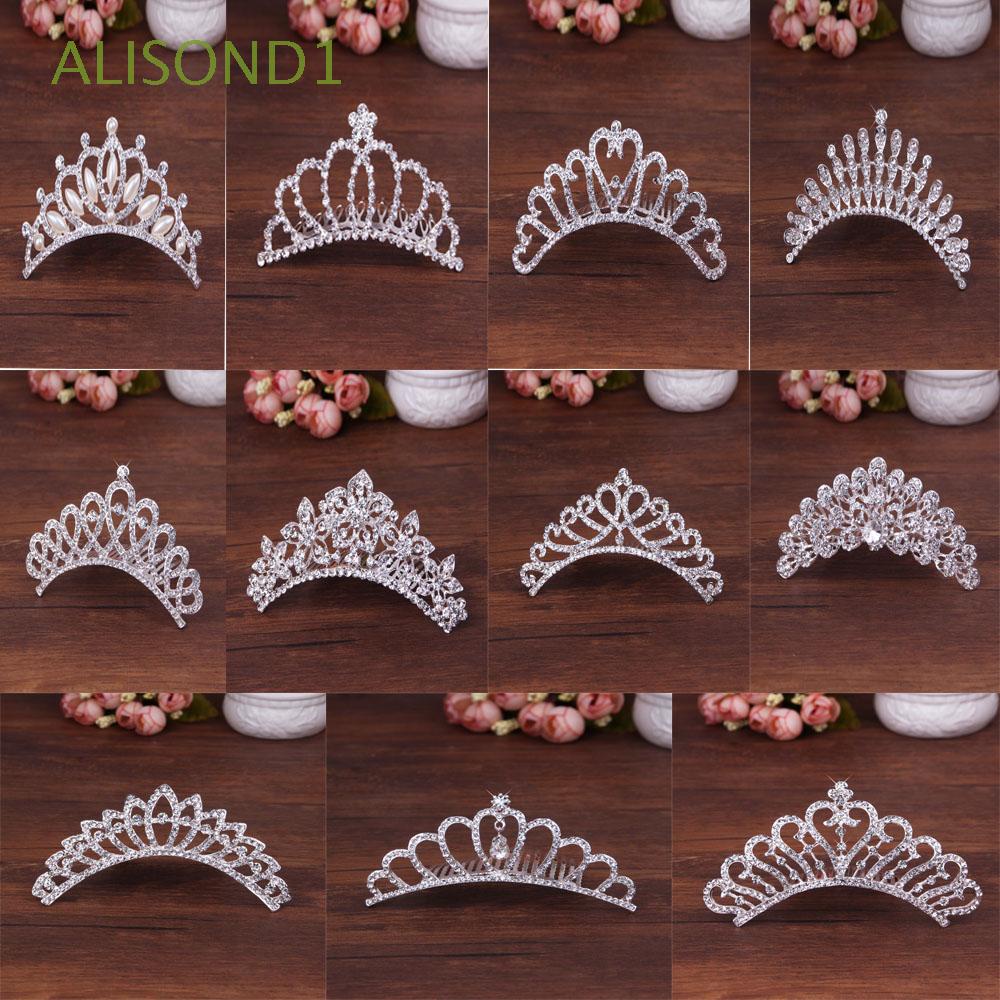 ALISOND1 Para Niñas Boda Joyería Niños Headwear Accesorios De Moda Fiesta  Peine De Pelo Dulce Elegante Tiara Brillante Peinado | Shopee Colombia