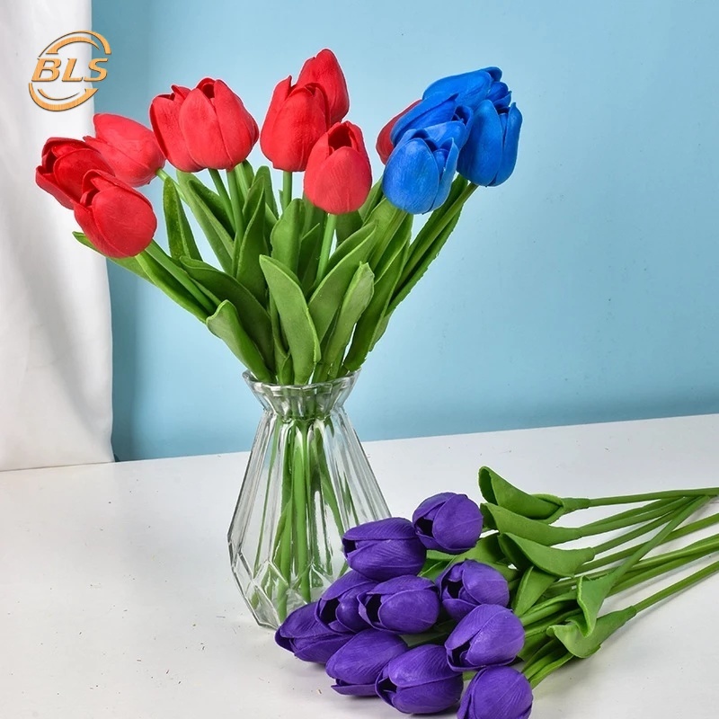 10 Unids/Conjunto De Tulipanes Artificiales De La PU Ramo De Flores Falsas  De Toque Real Para Novia Boda Oficina Hotel DIY Decoración | Shopee Colombia