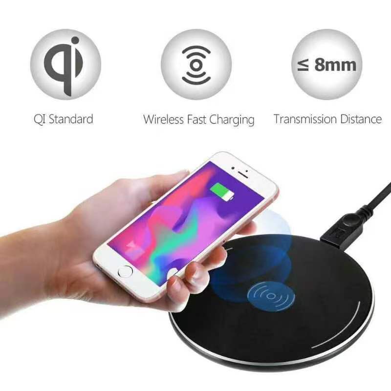 QI Samsung-Almohadilla De Carga Inalámbrica Para Galaxy S6 S7 S8 S9 Plus