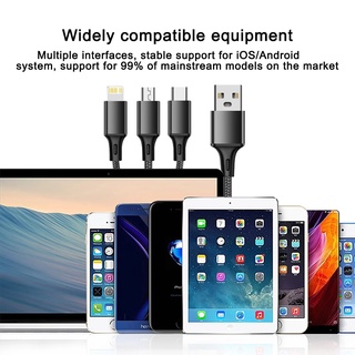 Image of thu nhỏ 3 En 1 Micro Usb Tipo C Cable De Carga Multi Puerto Múltiple Usbc Teléfono Móvil Para iPhone Samsung S10 #5