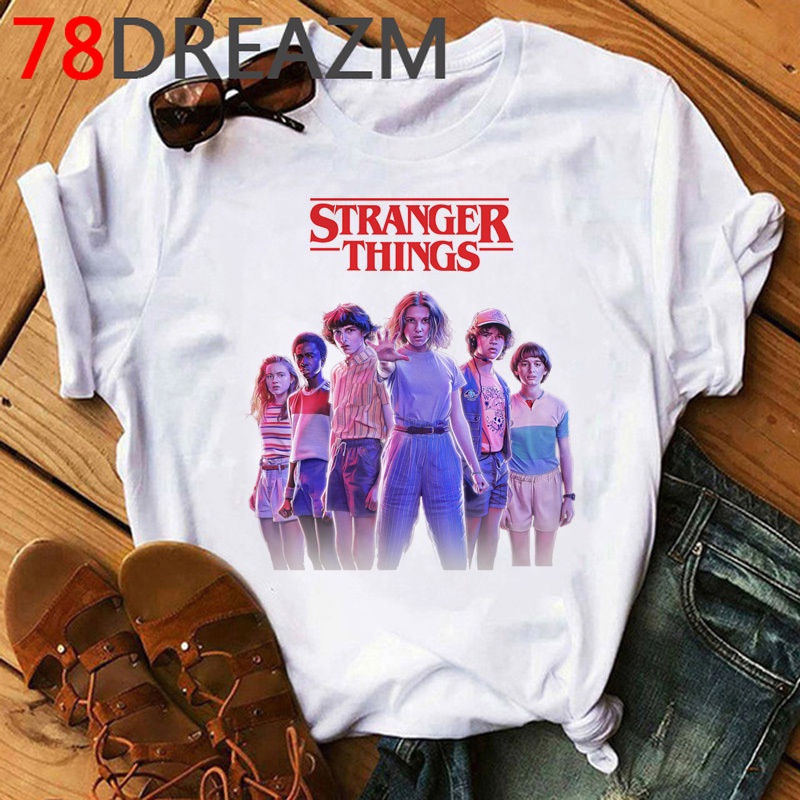 Stranger Things Temporada 3 Camiseta Mujeres Ulzzang 90s Tops Al Revés Kawaii Harajuku Divertida | Shopee Colombia