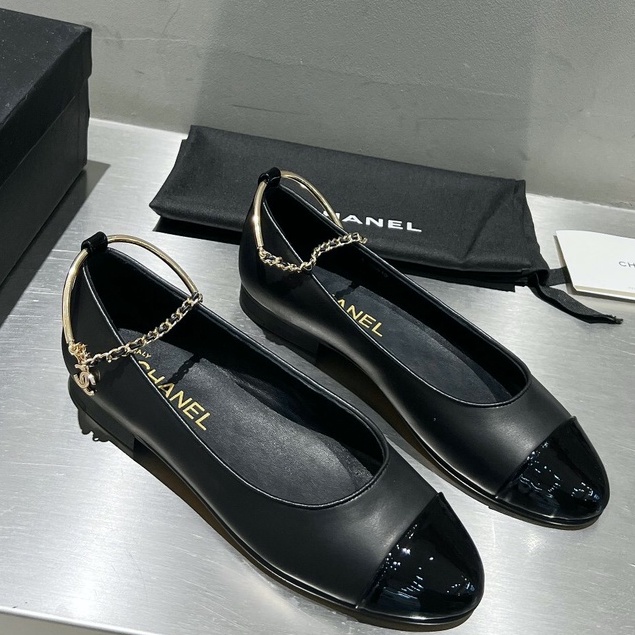 EVZH CHANEL CHANEL 2022 New Double C Camellia Metal Chain Low Ballet  Shoes2011 | Shopee Colombia