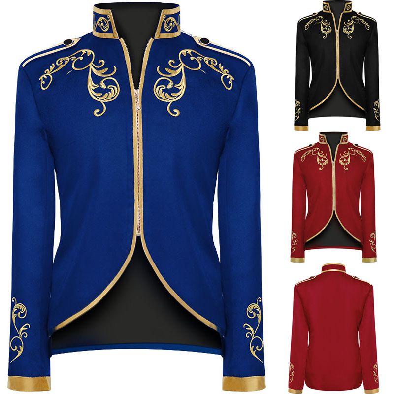 Chaqueta Con Bordado De Oro Para Hombres Palace Prince Cosplay Traje Slim  Fit Disfraz De Halloween | Shopee Colombia