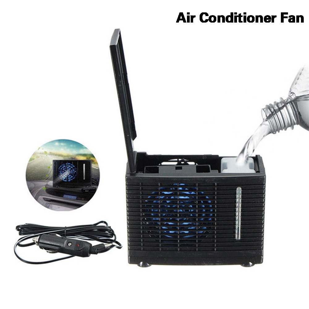 12V 35W 2 velocidad portátil Mini hogar coche ventilador de refrigeración enfriador de agua hielo evaporativo coche aire acondicionado para coche camión Auto ventilador fresco #1