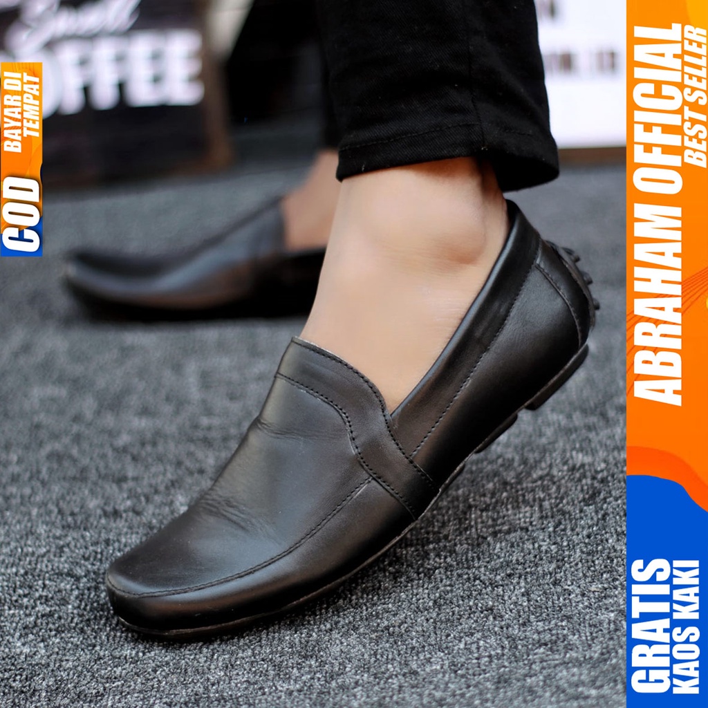 Abraham Polas - zapatos casuales para hombre de cuero genuino trabajo Slop | Shopee Colombia