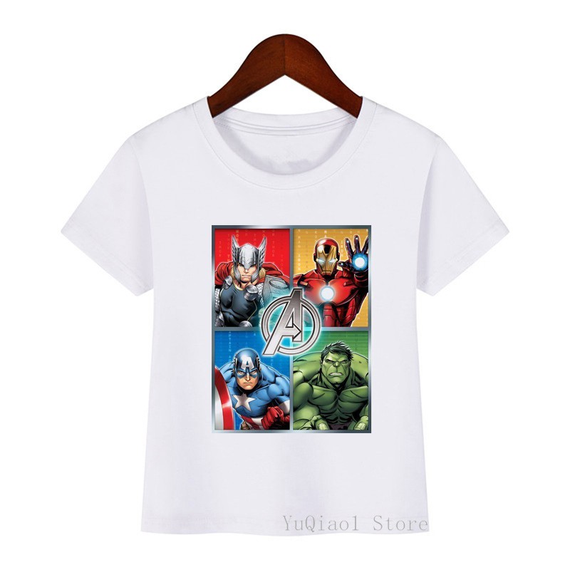 the Fan Tee Camiseta de NIÑOS Capitan America Vengadores Ironman Hulk Thor 005 
