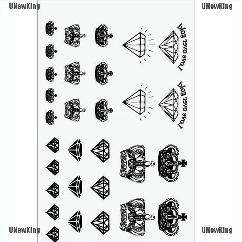 Tatuaje Temporal Tatoo Impermeable Pegatinas Maquillaje Corona Diamante