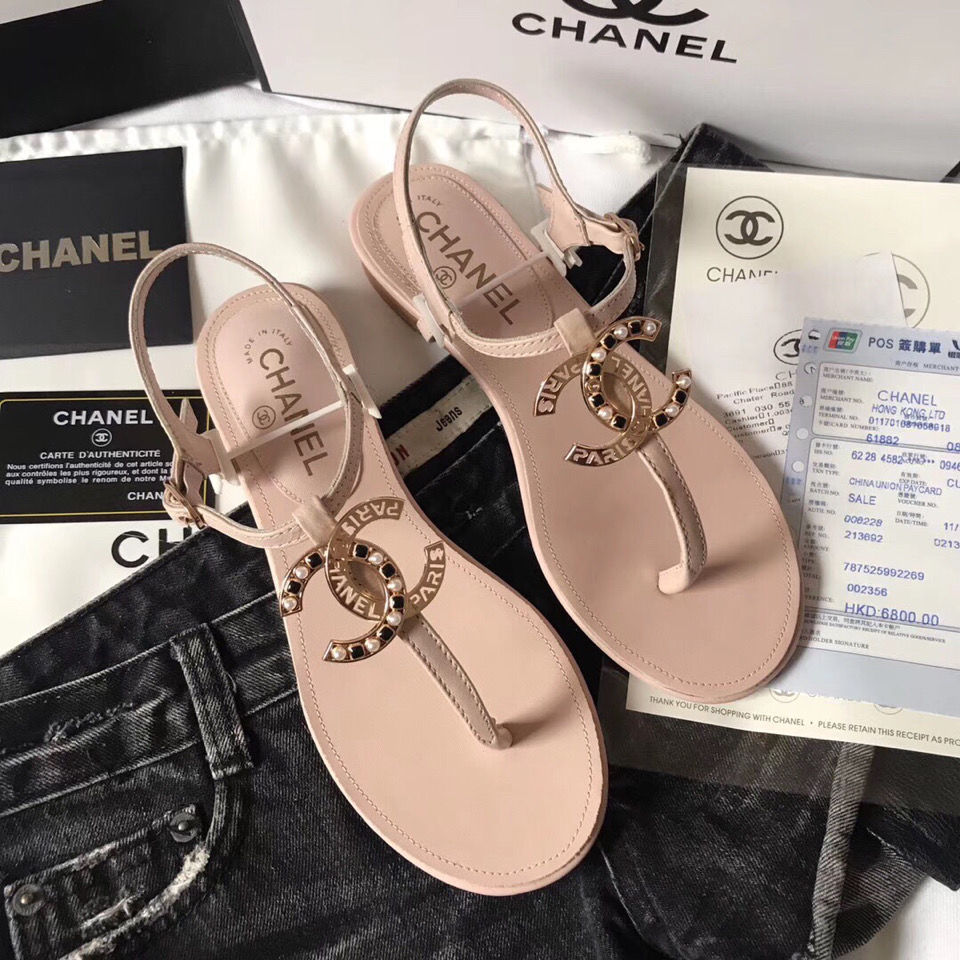 Listo Stock ! Chanel Sandalia De Ocio De Las Mujeres Zapatos El Nuevo  Planos | Shopee Colombia