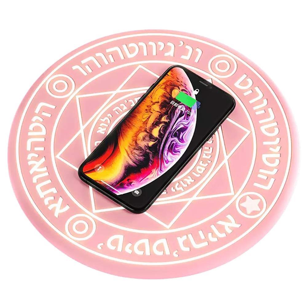 Comic Magic Array cargador inalámbrico círculo Qi inalámbrico Universal cargador rápido para iPhone 12 11 X 8 almohadilla de carga rápida