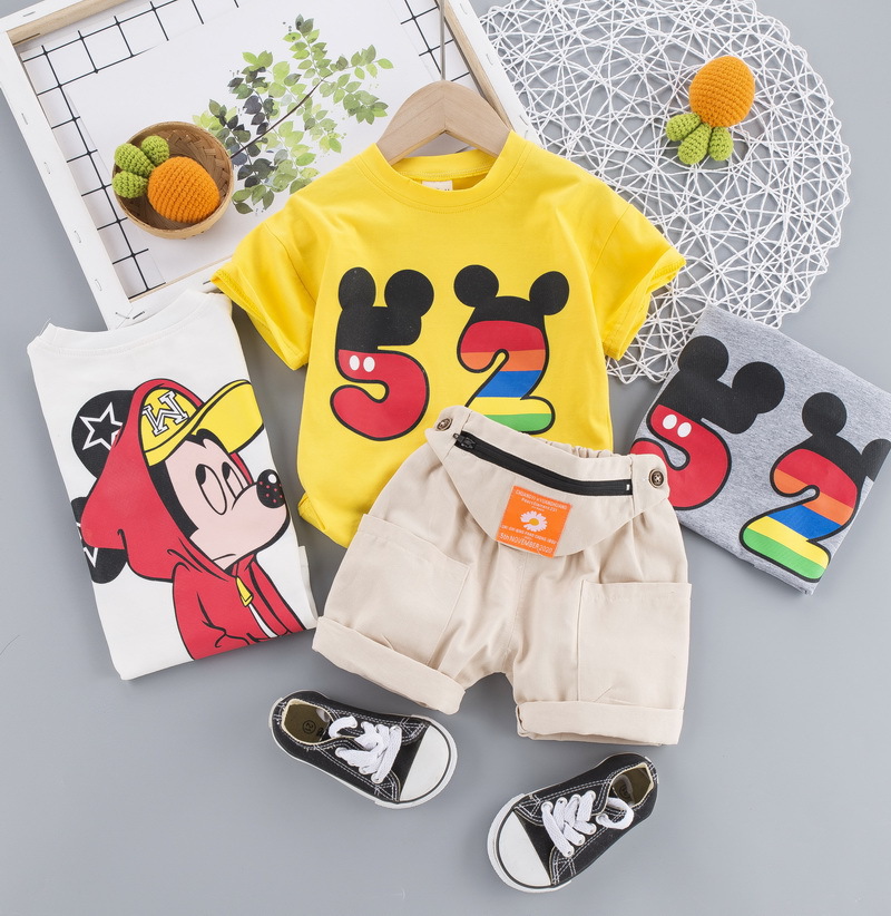 Nueva Ropa De Dibujos Animados Niño Marca De Verano De Los Niños Niñas  Disney Bebé Traje De Manga Corta Conjunto | Shopee Colombia