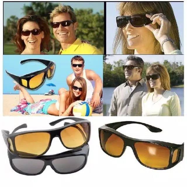 Lentes sol hd vision 2 pzs lentes de sol UV anti para hombres y mujeres moda | Shopee Colombia