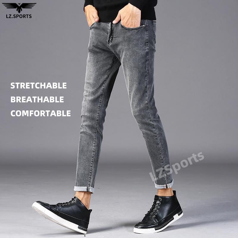 Listo stock 2061 skinny jeans hombres slim jeans hombres elástico jeans hombres recto jeans pantalones vaqueros elásticos hombres denim | Shopee Colombia