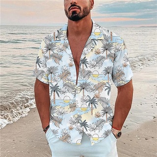 Camisa Para Hombres Verano Playa Coco Árbol Impresión Tops Hawaiano  Vacaciones Hombre 5xl Manga Corta Moda Blusa Tendencia Looes Tees | Shopee  Colombia
