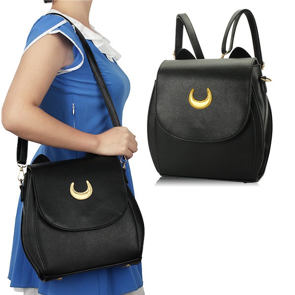 Señoras luna impresión Casual Crossbody Bag Sailor Moon ocio mochila Retro bolso de hombro #3
