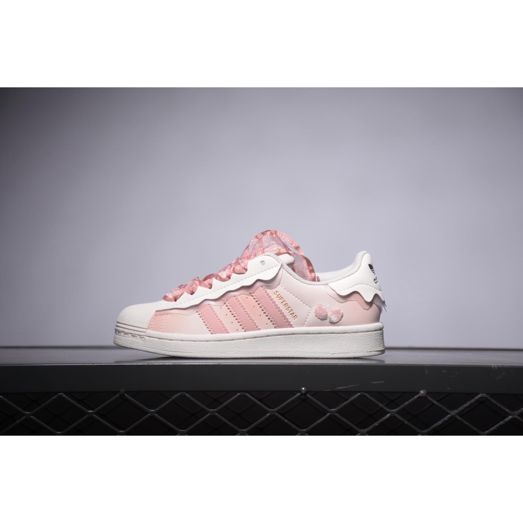 Original Adidas Super star Zapatos De Mujer Zapatillas De Tenis 22 Años Primavera Bajo top Clásico shell Pies Crema Encaje GW4441 #3