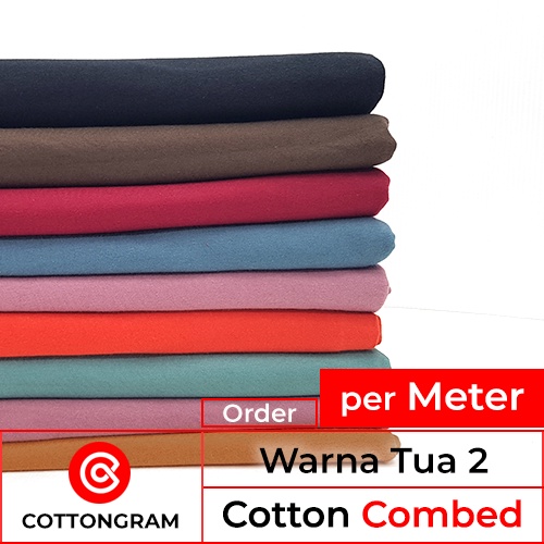 COTTON COMBED Material de la camiseta de tela Cottongram algodón peinado  Premium Color oscuro serie parte 2 por metros | Shopee Colombia