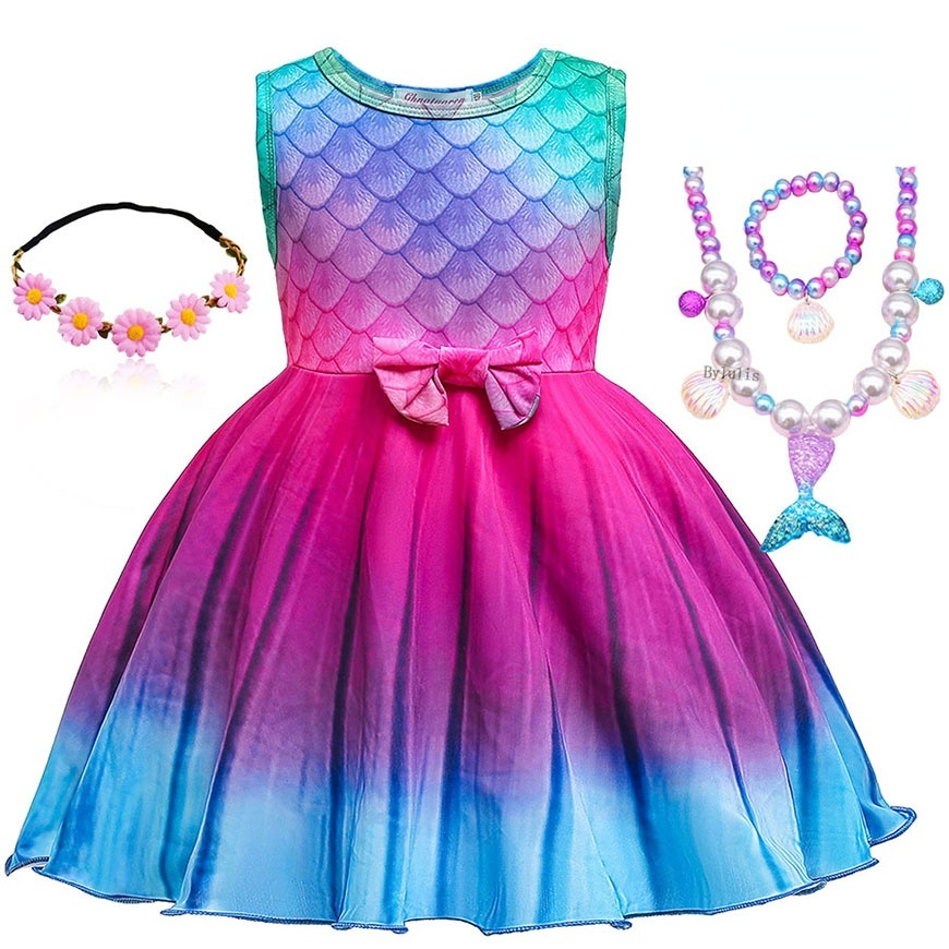 Sirena Cosplay Disfraz Para Niñas Maquillaje Ropa De Fiesta Niños Halloween  Princesa Ariel Vestir Traje De Los Vestido De E102 | Shopee Colombia