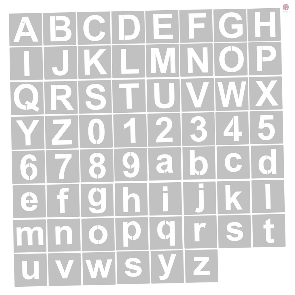 EOCO 62pcs 5 Pulgadas Letras Y Números Plantillas Reutilizables Lavables Alfabeto Respetuosas Con El Medio Ambiente De Artesanía De Arte Para Mascotas Para Pintar En Tela De Madera Decoración De Puerta De Pared Letrero Para El Hogar #6