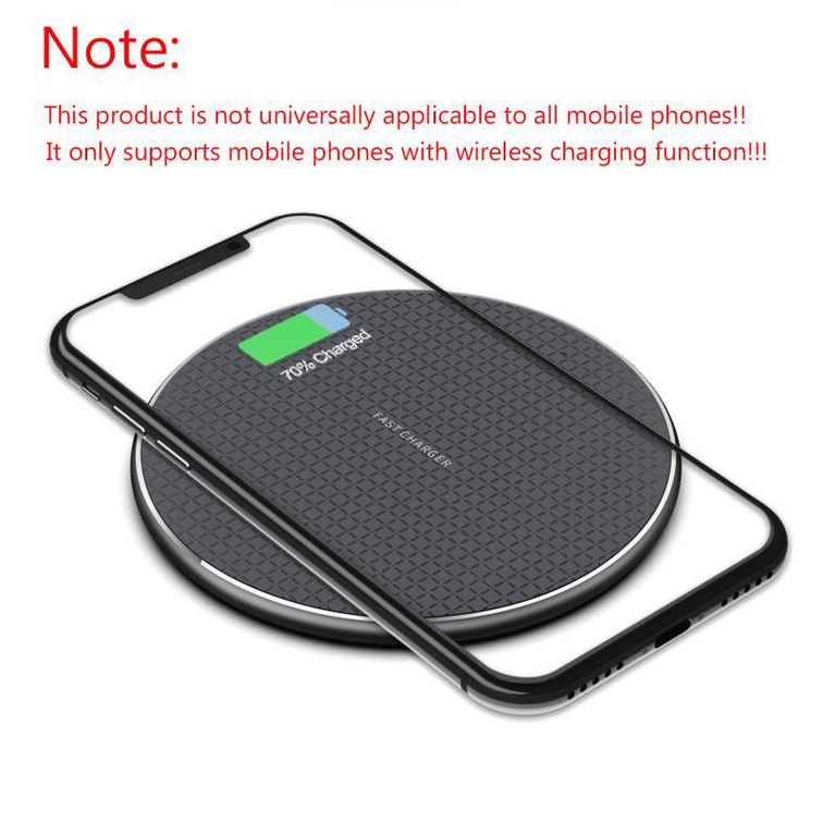 Image of Cargador Inalámbrico Para Móvil , Base De Carga Rápida Para iPhone 12 , 12Pro , 11 , 11Pro , X , Samsung S20 , S10 , S9 , Xiaomi , Huawei #1