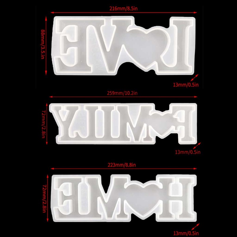 SIY LOVE FAMILY Home Adornos Del Alfabeto Inglés Molde De Resina Epoxi Letras Decoraciones Para El Hogar Silicona Hecho A Mano