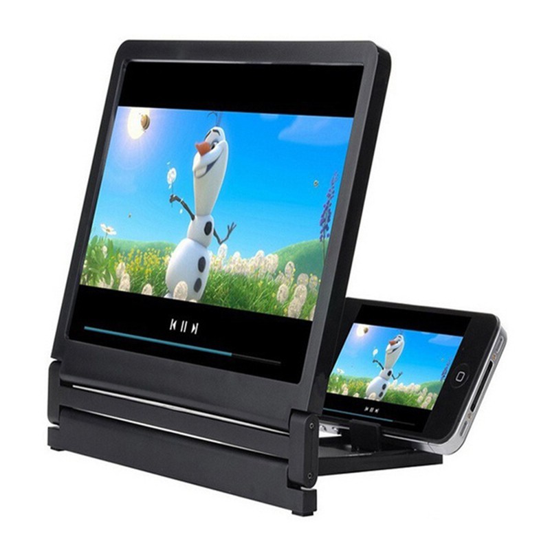 Mini proyector De pantalla 3D plegable Hd Lupa soporte para teléfono