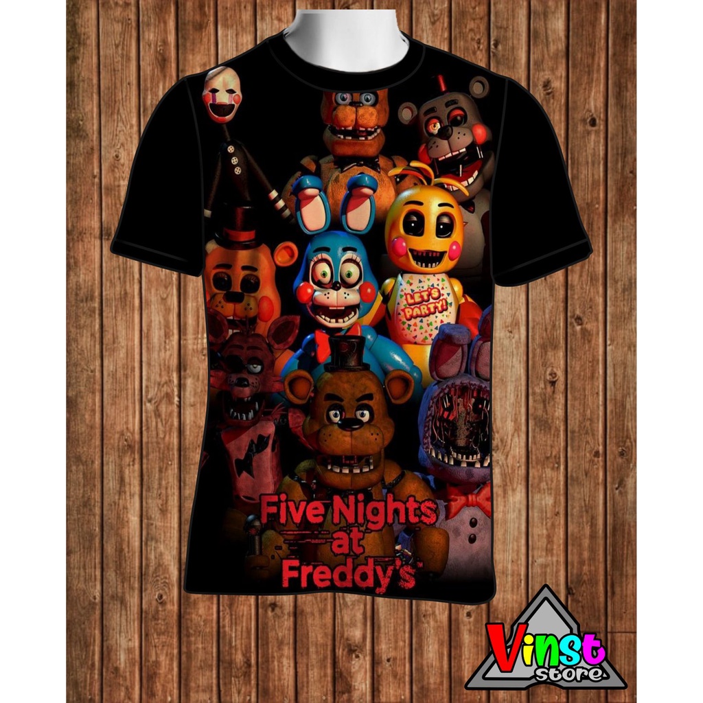 Camiseta infantil 3d cinco noches a la edad de freddy FNAF 11-12 años (FNAF-3)  ropa infantil cinco noches a la edad de freddy 1-12 años | Shopee Colombia