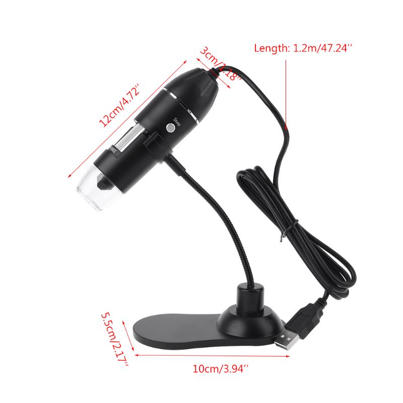 Lupa Electrónica USB Portátil Roja/Cámara 0X-1000X Para Investigación De Valoración De Joyas