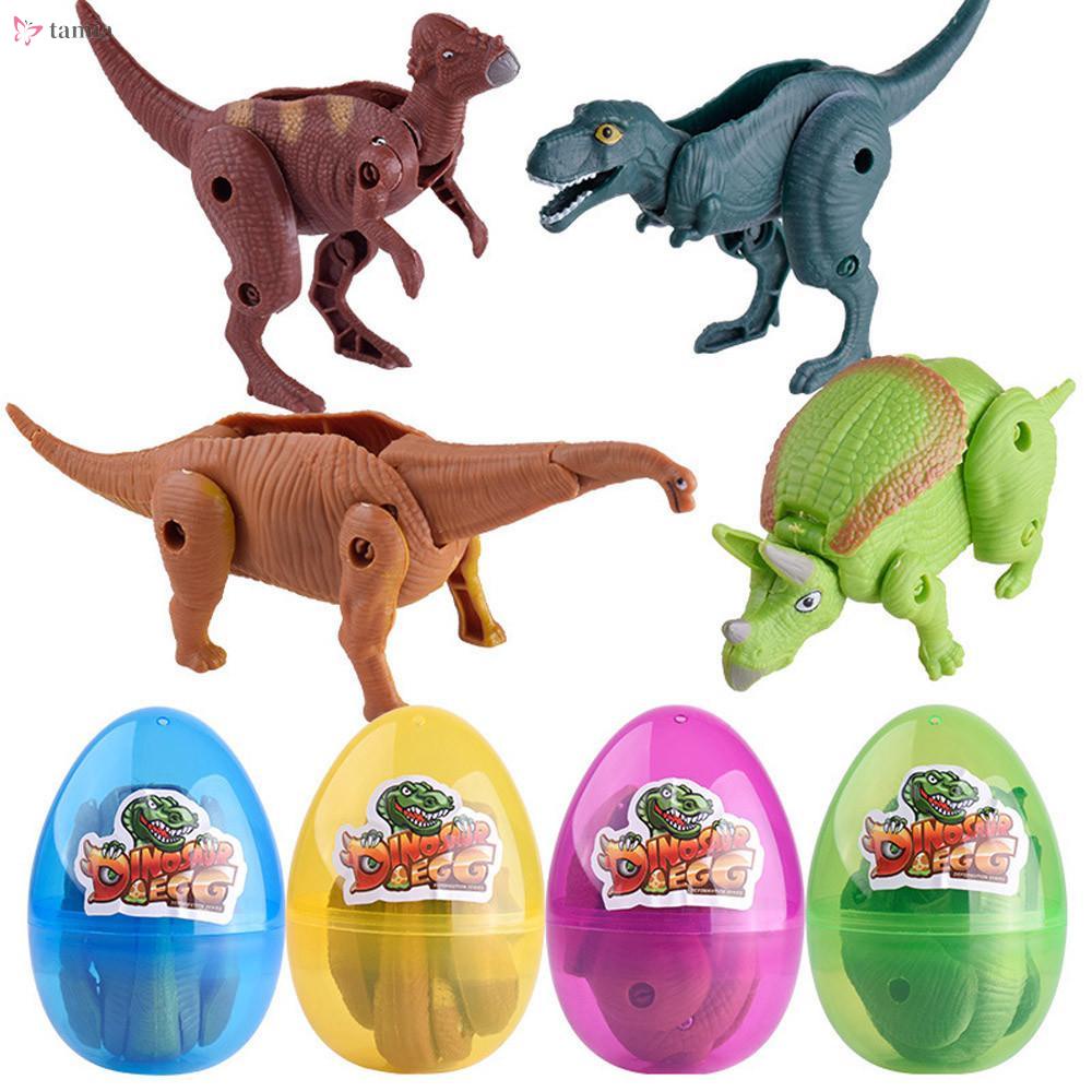 4 unids/set sorpresa huevos dinosaurios modelo de juguete deformado  dinosaurios colección de huevos para niños | Shopee Colombia