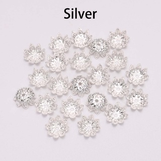 Image of thu nhỏ 100pcs / Lot Cuentas de metal en forma de loto plateadas tamaño 8 10 mm, utilizadas para la fabricación de joyas #6