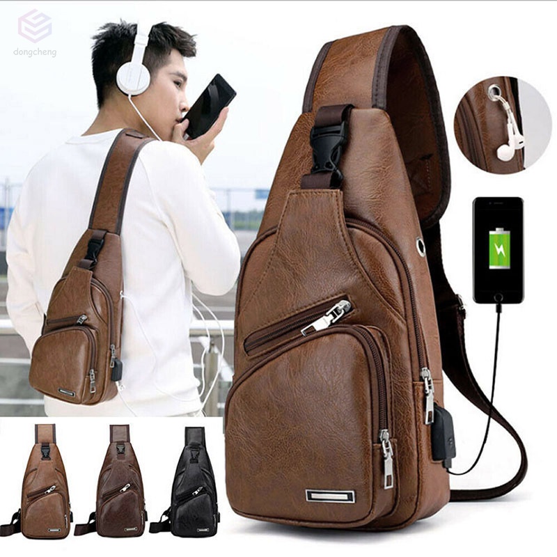 mochila antirrobo Bolso de hombro para hombre bolso bandolera de carga USB