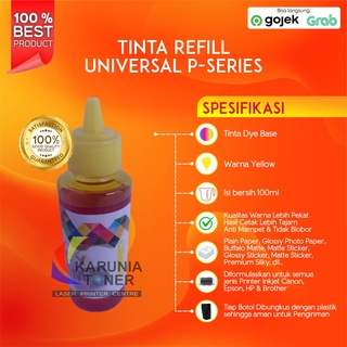 Tinte P-Series para Epson L120 L310 L360 L405 L565 L1300 nuevo 100ML tinta amarilla #7