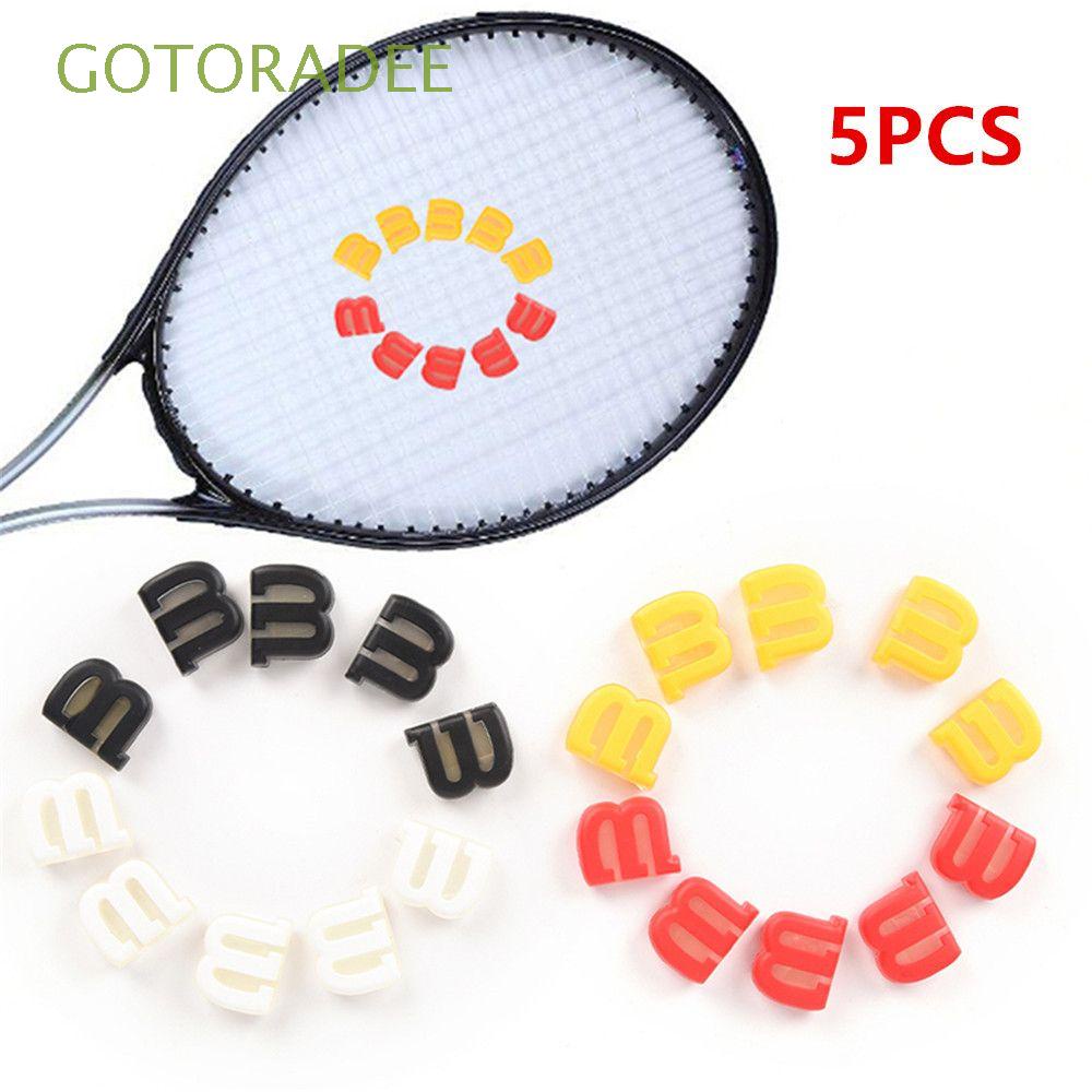 Set of 4 Tennis Racket Vibration Dampeners Silicone Shock-Absorber Yellow 