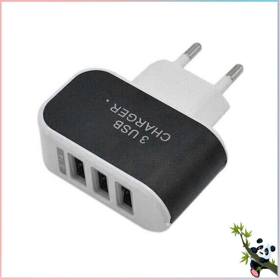 Image of Universal Candy Color 3USB Charger Travel Wall Charger Adapter Smart Mobile Phone Power Supply Charger for Tablets EU #0