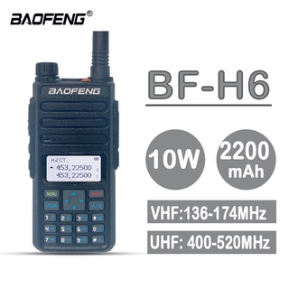 Image of thu nhỏ Baofeng BF H6 10W Alta Potencia Tres Frecuencias De Mano Largo Standy Radio De Dos Vías Banda Dual Comunicador-H6 #0
