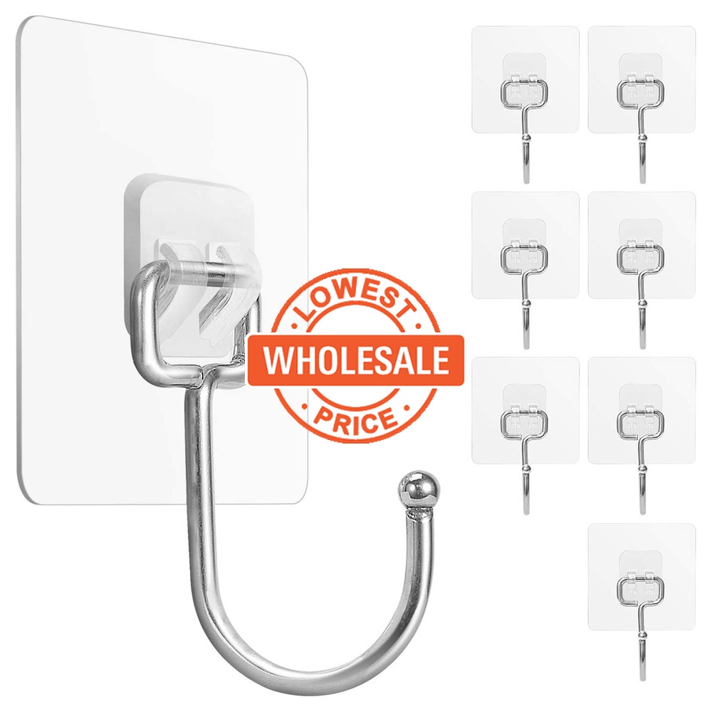 [Venta Al Por Mayor] Ganchos Adhesivos Grandes De Acero Inoxidable , Impermeables Y A Prueba De Óxido , De Pared Para Colgar Cosas Pesadas , Toalla Y Abrigos Para Cocina , Baño , Hogar Y Oficina #4