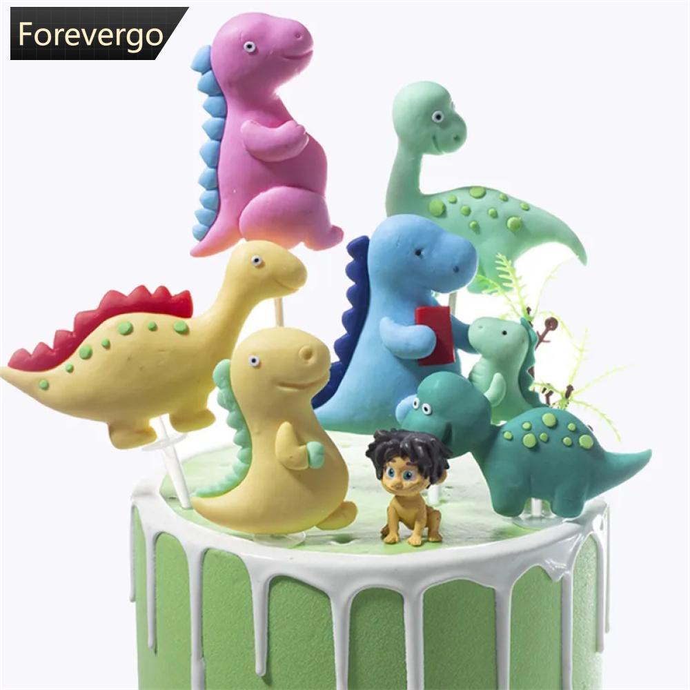 FOREVERGO 3D Dinosaurio Cake Topper Animales De Dibujos Animados Niños  Cumpleaños Pastel Decoración Fiesta Favores Suministros Juguete Figura  Linda Adornos C7J5 | Shopee Colombia