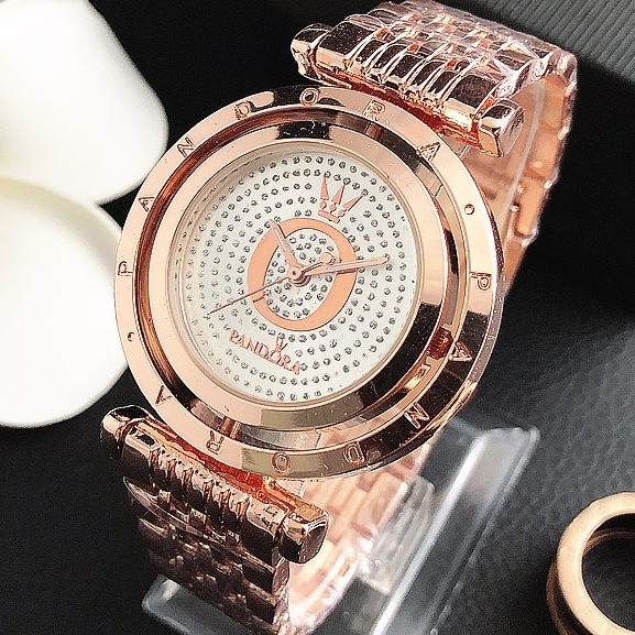 Pandora Reloj Cuarzo Con De Diamantes Moda Para Mujer | Shopee