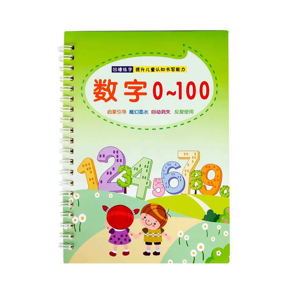 libro para niños de 3 a 5 años Sank Magic Practice Copybook para niños en edad preescolar juego de libro de copybook de práctica mágica con bolígrafo matemáticas números alfabeto dibujos 