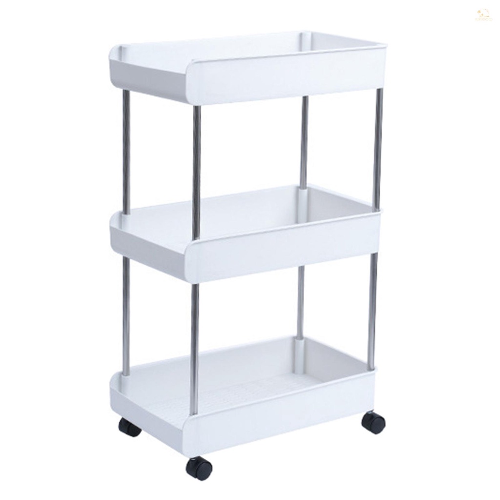 Sco811 Carrito De Utilidad Rodante De 3 Niveles Con Ruedas Gancho Colgante Multifuncional Estantes De Organización De Almacenamiento Portátil Estante De Pie Carro De Servicio Para Cocina Baño Oficina #5