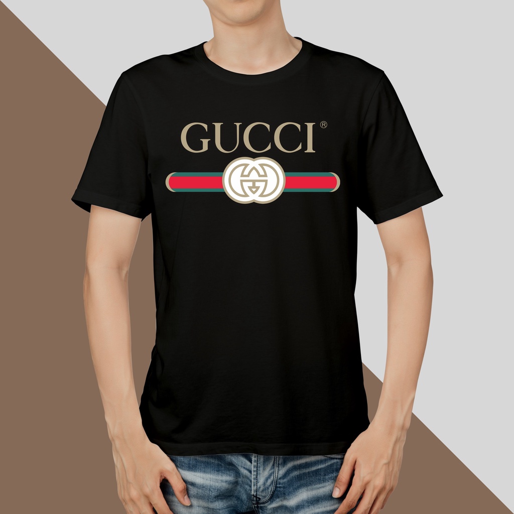 Camiseta Gucci mujer hombre negro blanco azul marino PREMIUM SA-001 | Shopee Colombia
