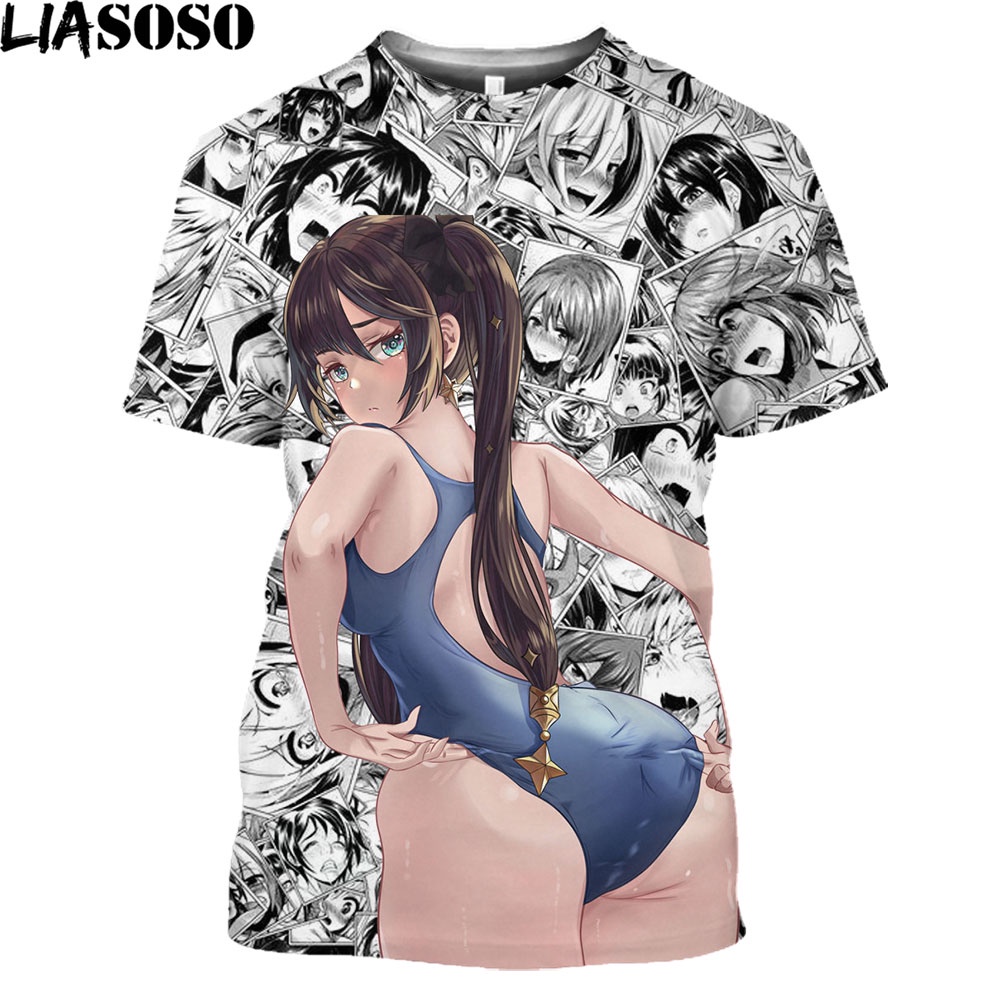 LIASOSO Impresión 3D Tees Casual Hentai Otaku Ropa Maid Outfit Hombres  Camisetas Hombre Anime Cuello Redondo Femenino Butt Tops Camiseta | Shopee  Colombia