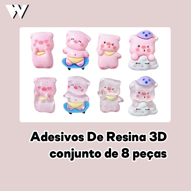 Lindo Cerdo De Resina 3D Pegatinas Rosa Tierno Monopatín Dibujos Animados  Accesorios Clip Para El Cabello Cuerda Hecha A Mano Materiales De Bricolaje  | Shopee Colombia