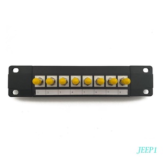 Image of JEEP 8 Puertos Straight-Through ST Panel De Conexión De Fibra Óptica RJ45 Adaptador De Cable Jack Ethernet Marco De Distribución UTP 19 ”